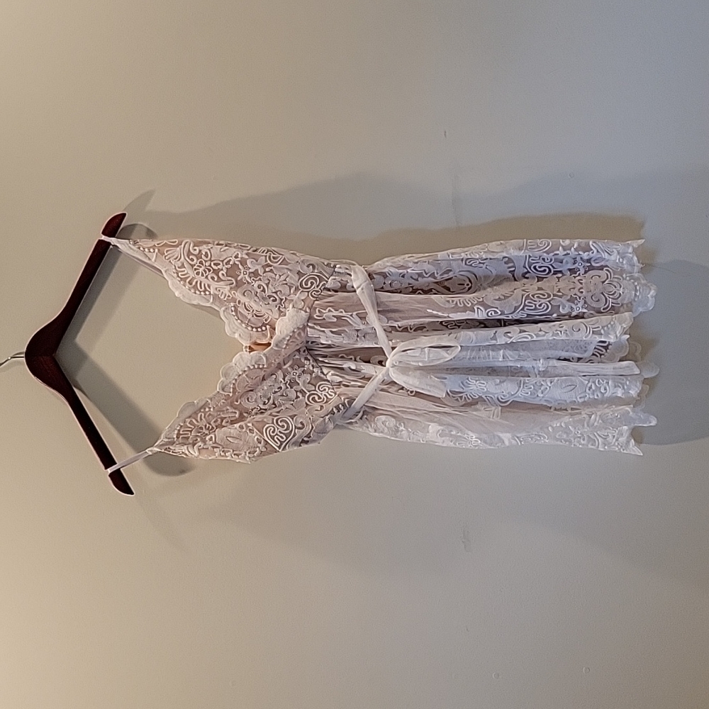 White Lace Mini Dress